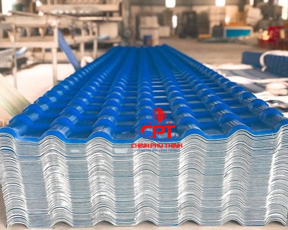 tôn nhựa giả ngói màu xanh dương